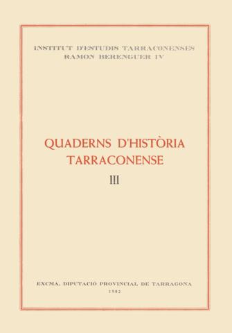 Quaderns d'Història Tarraconense III