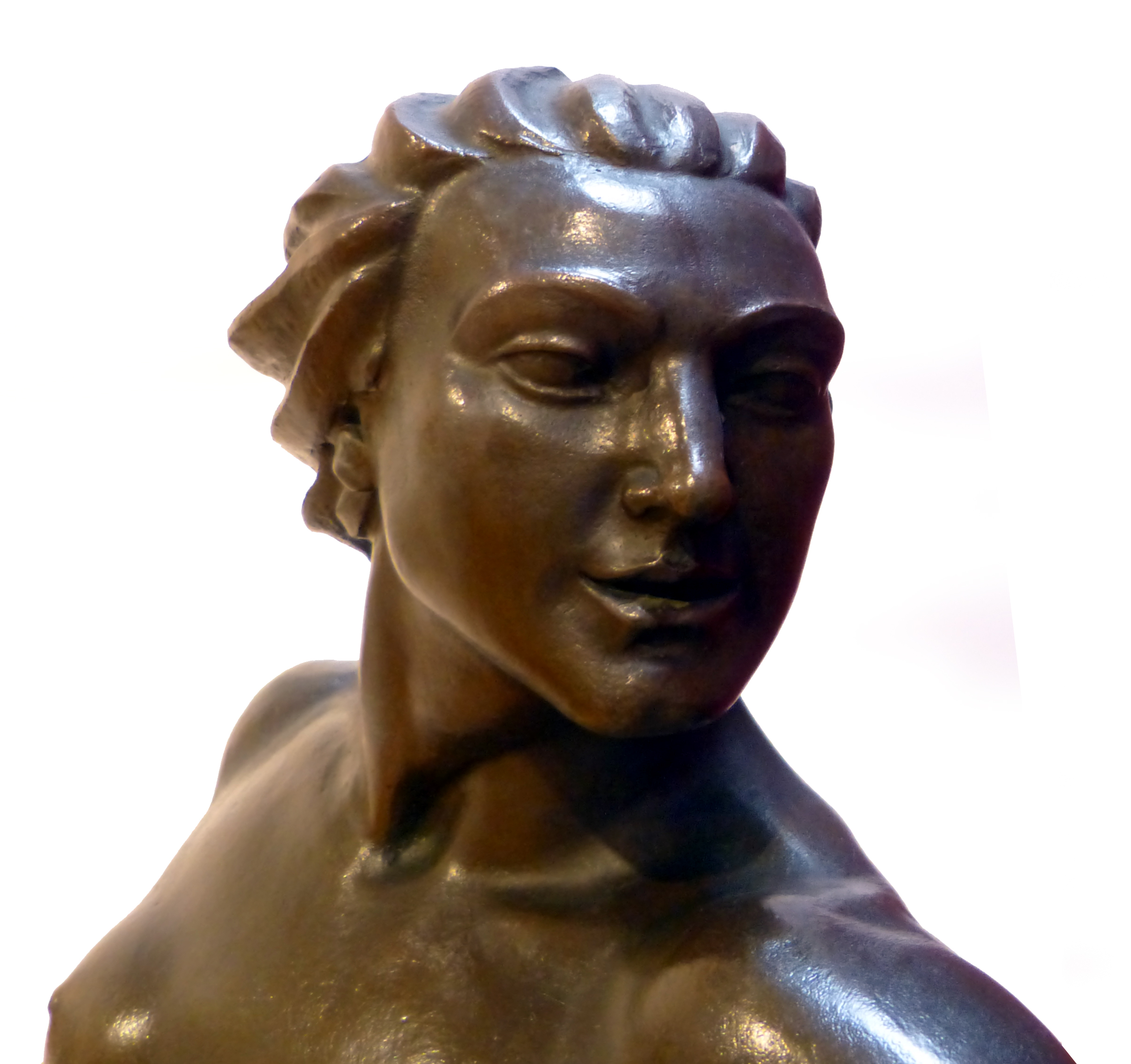 Detall del rostre de l'escultura
