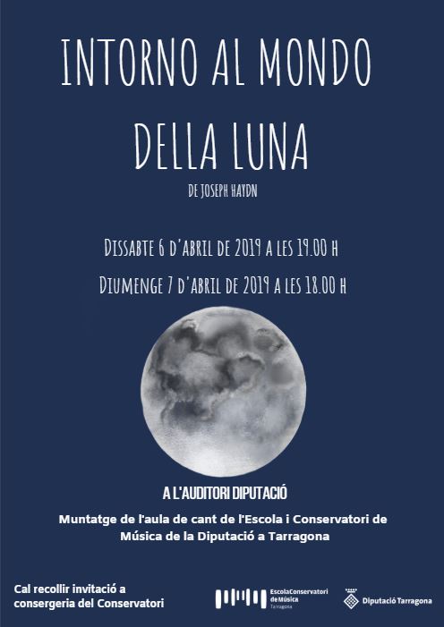 L'Escola i Conservatori de Música de la Diputació a Tarragona obre l'opera a tothom amb 'Intorno al mondo della Luna', de Haydn