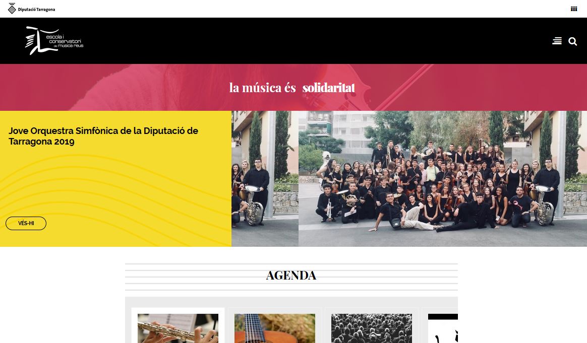 L’Escola i Conservatori de Música de la Diputació a Reus estrena nova web, amb més continguts i accessible des de diferents dispositius