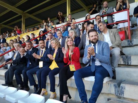 Noemí Llauradó assisteix a la inauguració dels VI CSIT World Sports Games a Tortosa en el seu primer acte públic com a presidenta de la Diputació