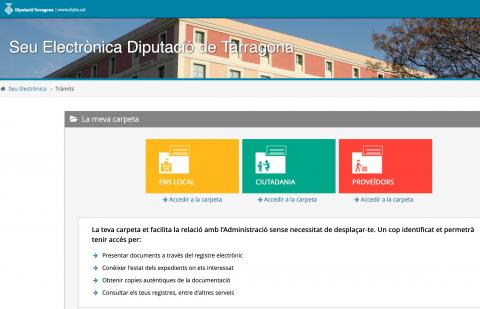 COMUNICAT sobre el servei bàsic i estratègic de Registre General de la Diputació de Tarragona