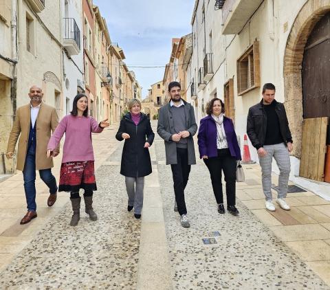 La presidenta de la Diputació, Noemí Llauradó, ha inaugurat les obres de millora realitzades al carrer de Dalt i al carrer de l’Hostal