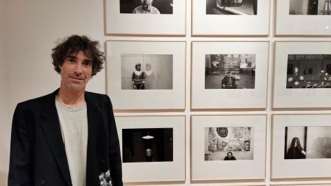 Lluc Queralt, durant l'obertura de l'exposició al MAMT