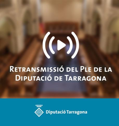 El ple es podrà seguir en directe a través del canal de Youtube de la Diputació 