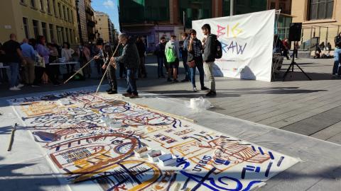 El Big Draw ha tornat enguany al centre de Tarragona