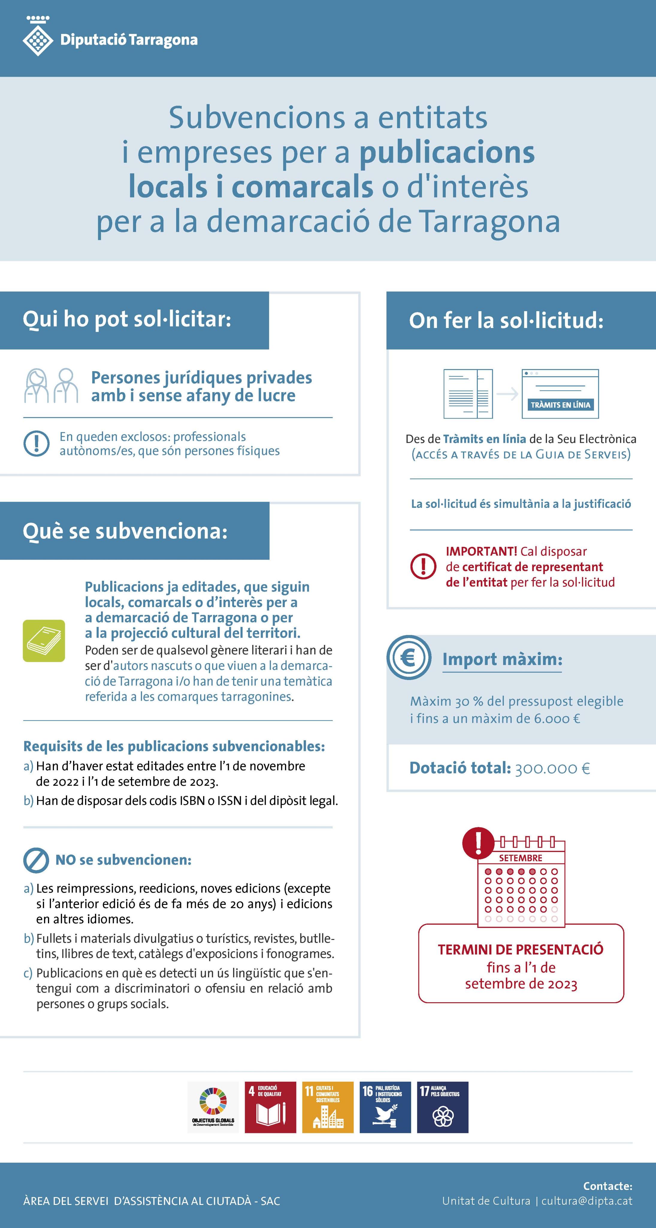 Resum infogràfic de la subvenció