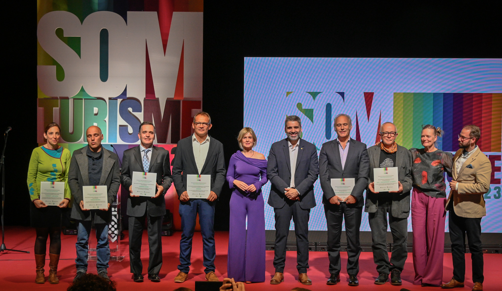 Foto dels premiats acte SOMTURISME